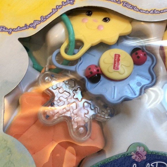 Fisher Price  peaceful planet rattles 3+M star flower ladybug (2) NIB BABY 1998 - Picture 5 of 8